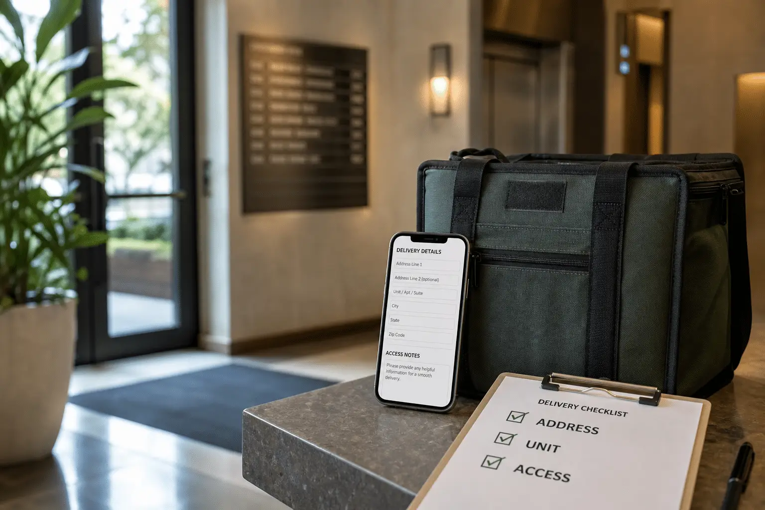 Long Island cannabis delivery zone address, unit, and access checklist