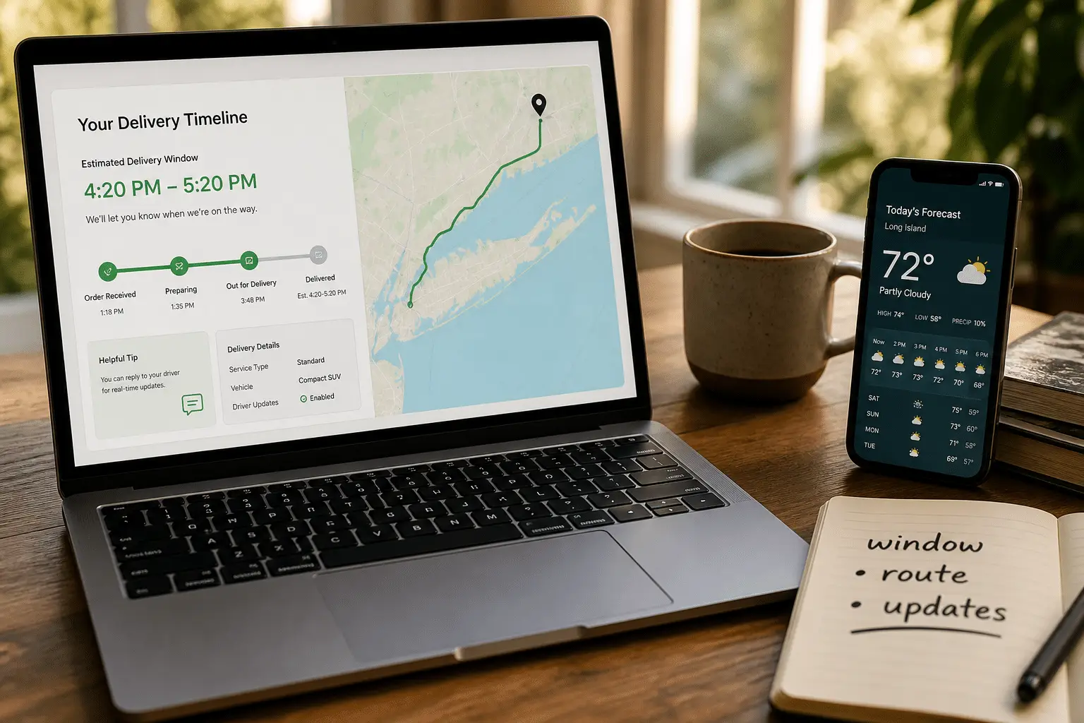 cannabis delivery zones Long Island route window and weather planning notes