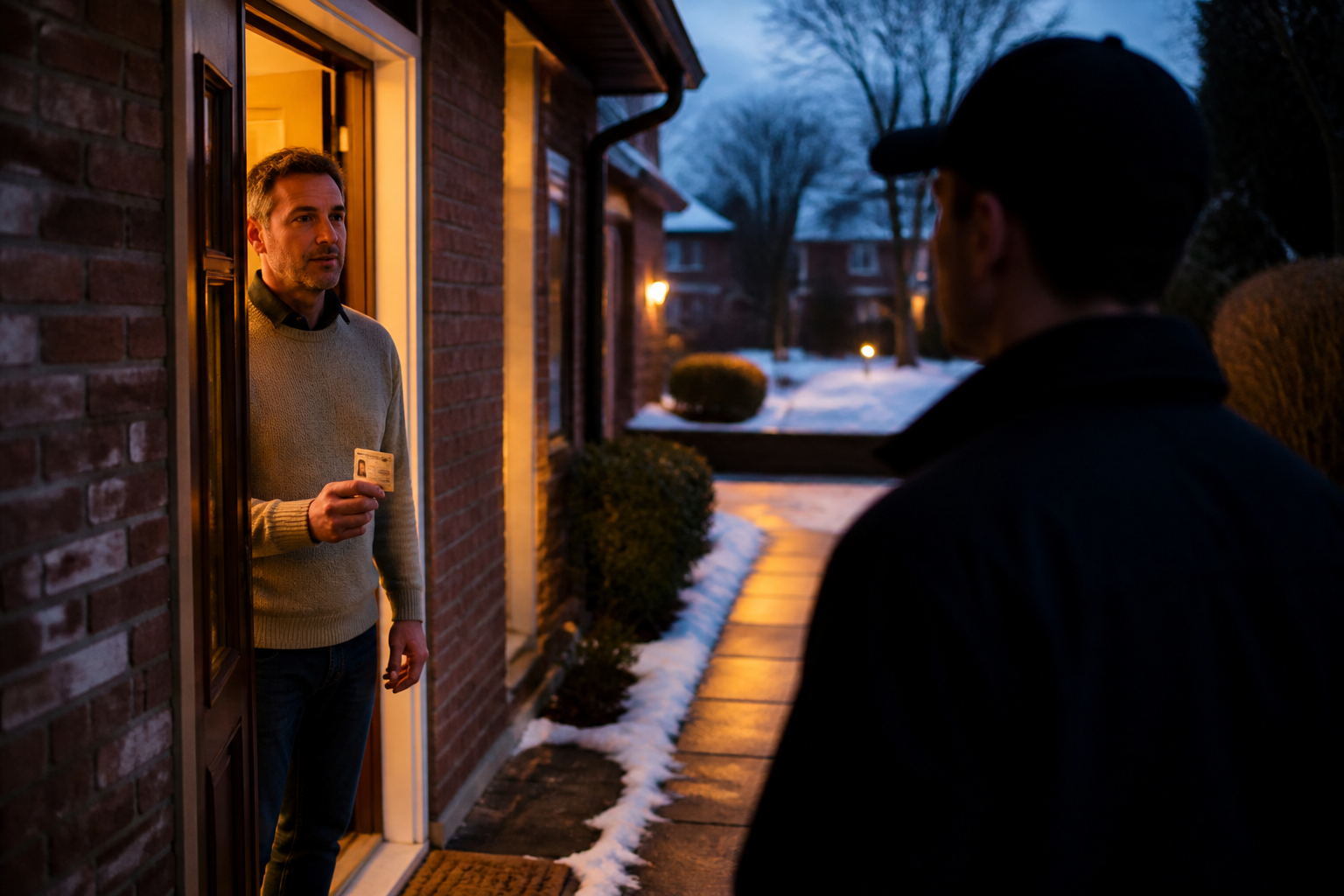 Adult ID handoff at a private Shoreham residence