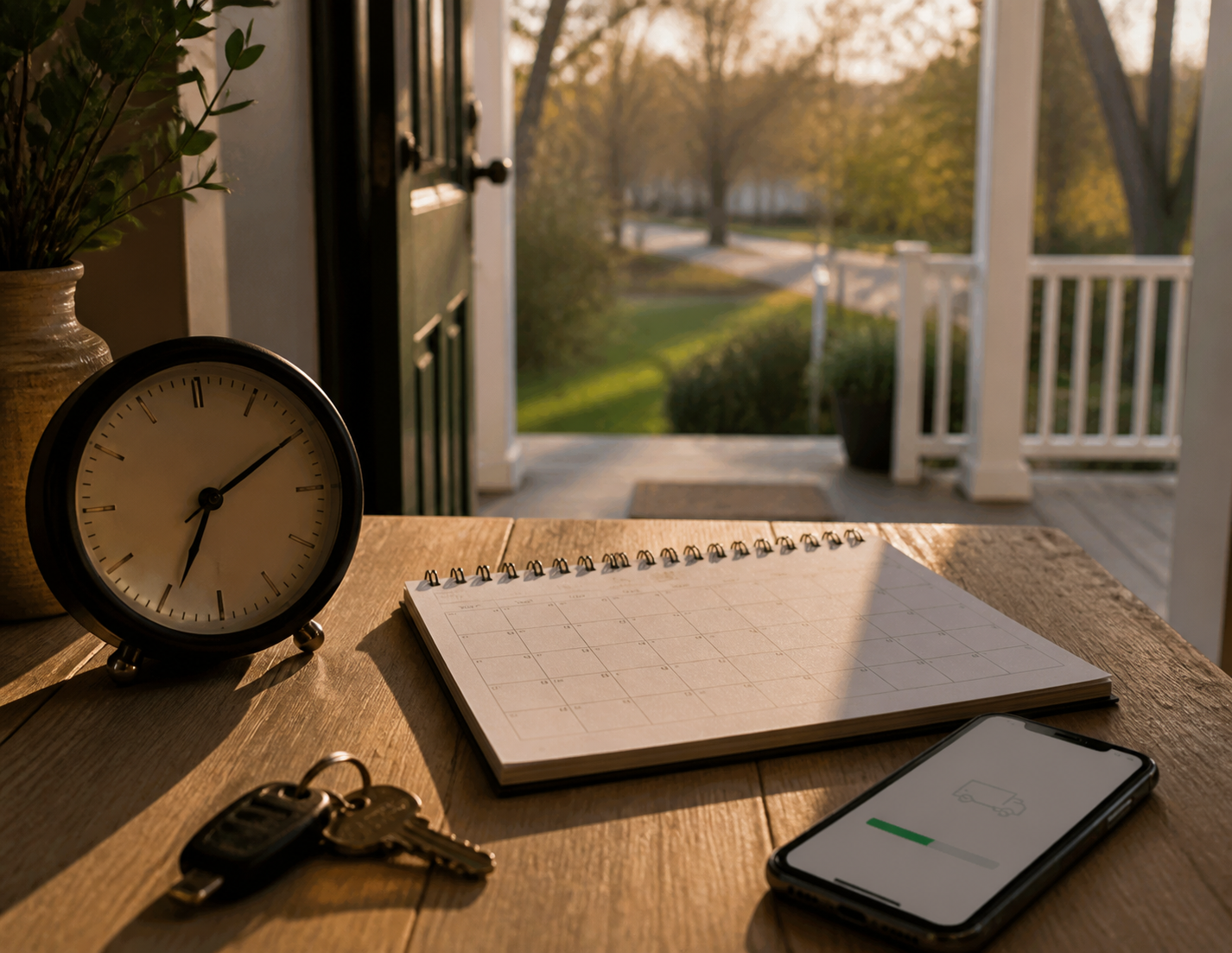 Delivery window planning at a Wading River home